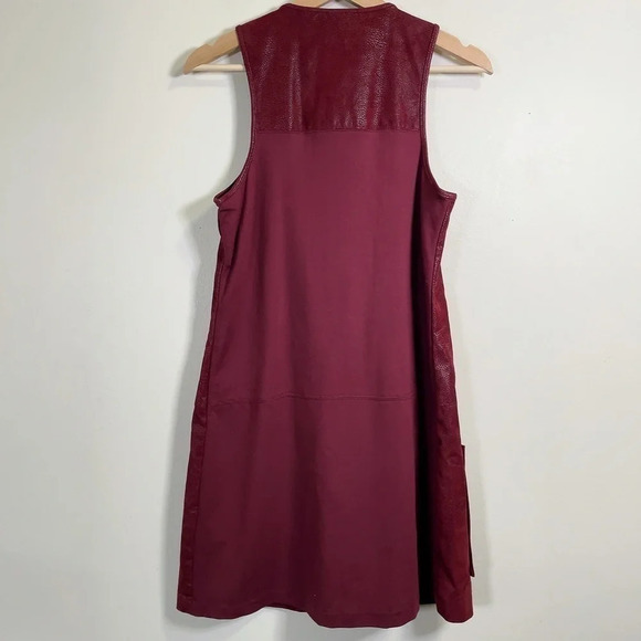 Guess Faux Leather Sleeveless Snap Button Mini Dress - Picture 12 of 14